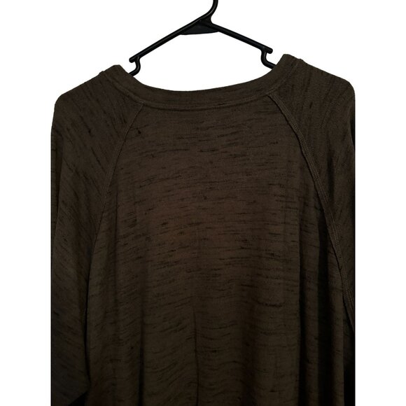 Aerie green and black heathered lounge crewneck sweater loose fit Woman's L | g2 - Picture 7 of 9